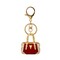 Wrapables Stylish Crystal Rhinestone Handbag Shaped Purse Charm Keychain, Red